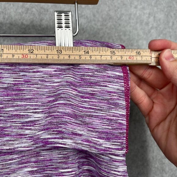 PrAna Womens Leanne Pull On Athletic Skirt Size M Purple Fold Over Spacedye NWOT - Picture 8 of 11